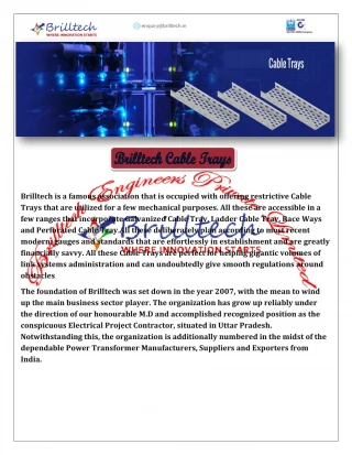 Brilltech Cable Tray - slide 1