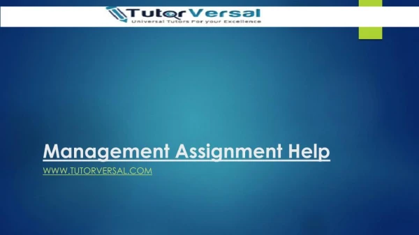 Management assignment help by Ph.D experts in Australia
