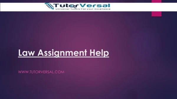 Law assignment writing help by experts in Australia - Tutorversal