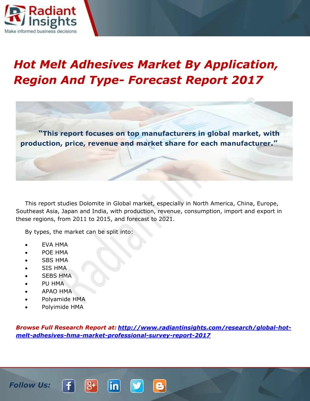 hot melt adhesives market by application region