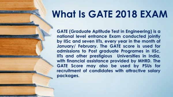 Purpose of GATE Exam
