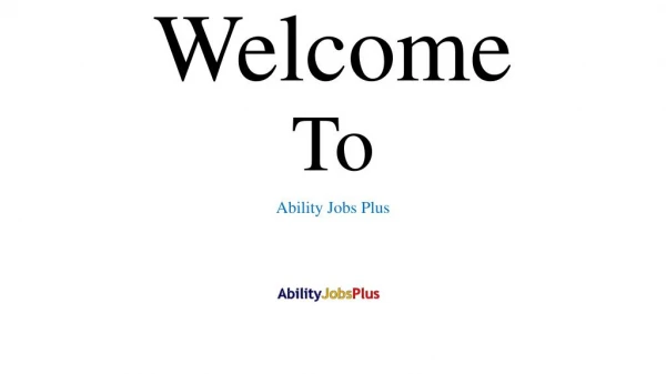 Disability Jobs