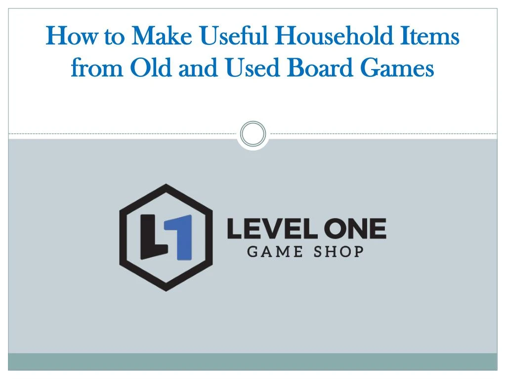 how to make useful household items from old and used board games