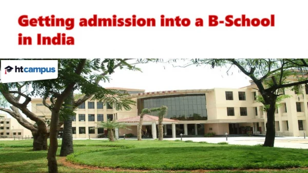 Getting admission into a B-School in India