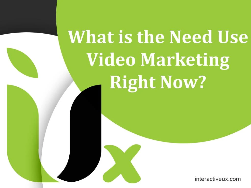 what is the need use video marketing right now