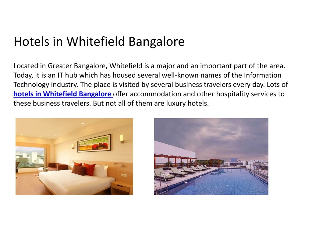 hotels in whitefield bangalore