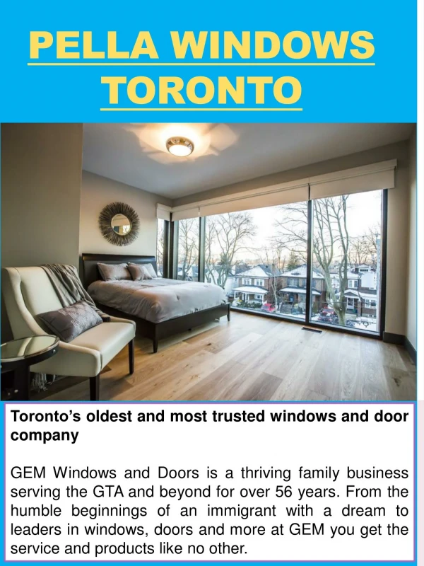 Pella Windows Toronto