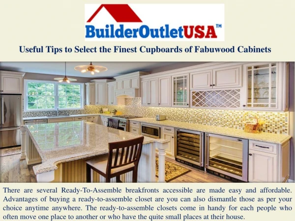 Useful Tips to Select the Finest Cupboards of Fabuwood Cabinets