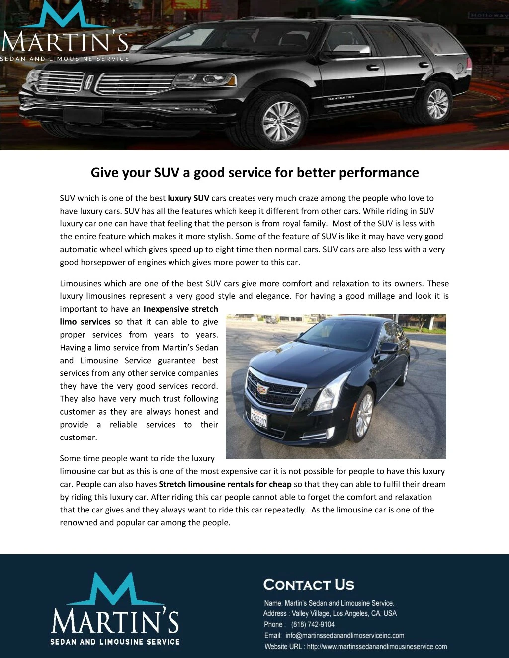 give your suv a good service for better