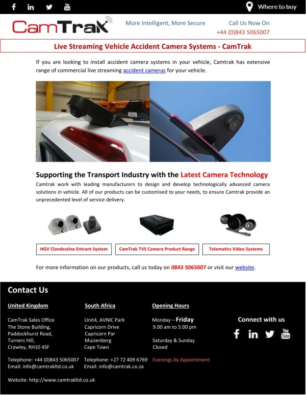 Live Streaming Vehicle Accident Camera Systems – CamTrak