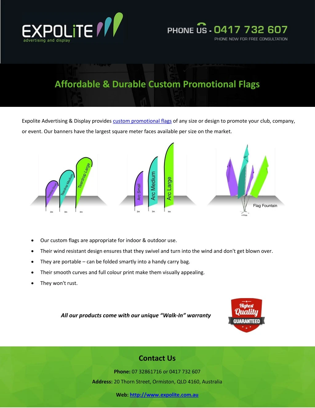 affordable durable custom promotional flags