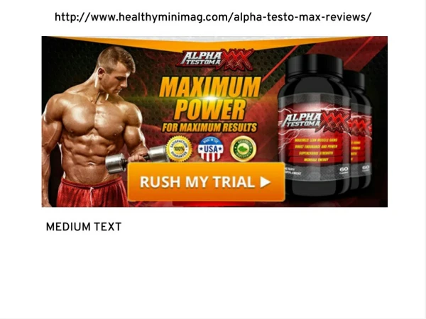Alpha Testo Max is the powerful muscle improvement supplement