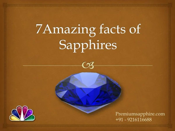 7 Amazing facts of Sapphires
