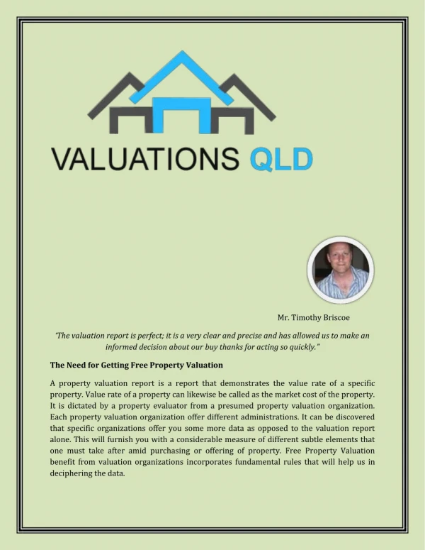 The Need for Getting Free Property Valuation