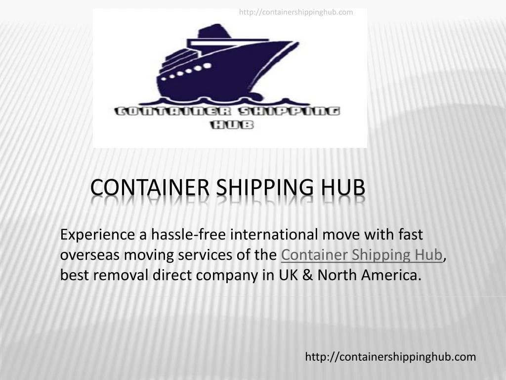 container shipping hub