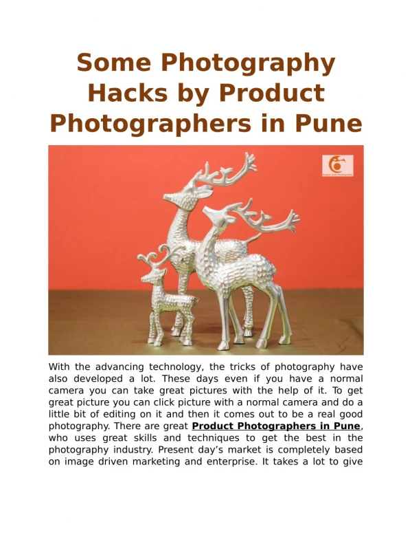 Some Photography Hacks by Product Photographers in Pune