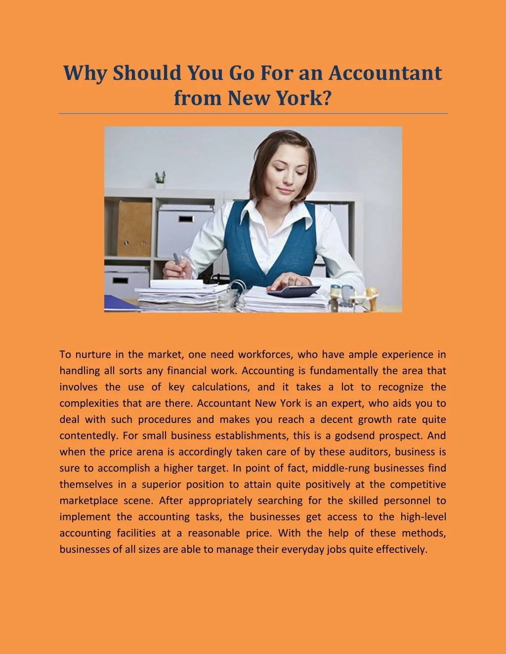 why should you go for an accountant from new york