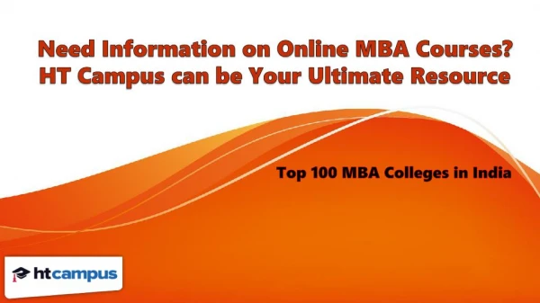 Need Information on Online MBA Courses? HT Campus can be Your Ultimate Resource