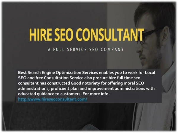 Hire full time seo consultant