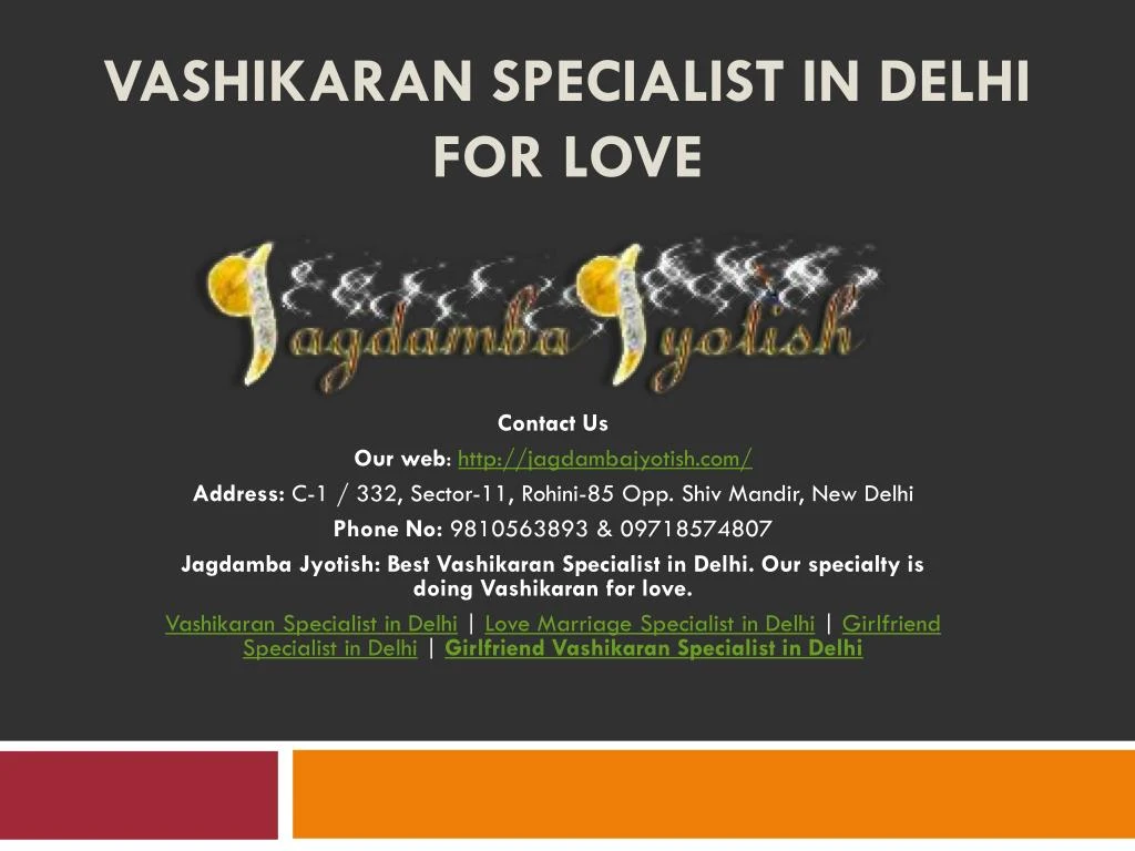 vashikaran specialist in delhi for love
