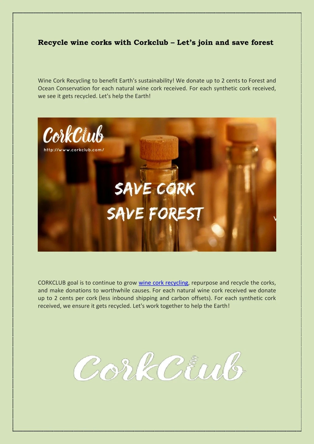 recycle wine corks with corkclub let s join