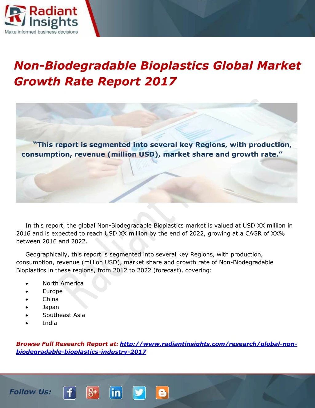 non biodegradable bioplastics global market