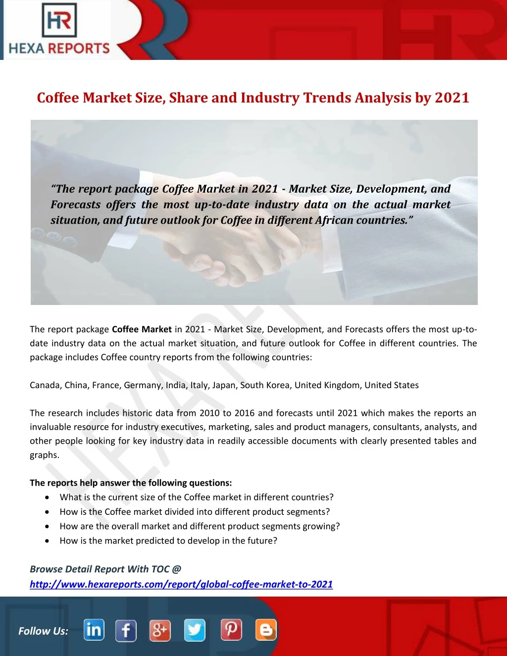 coffee market size share and industry trends