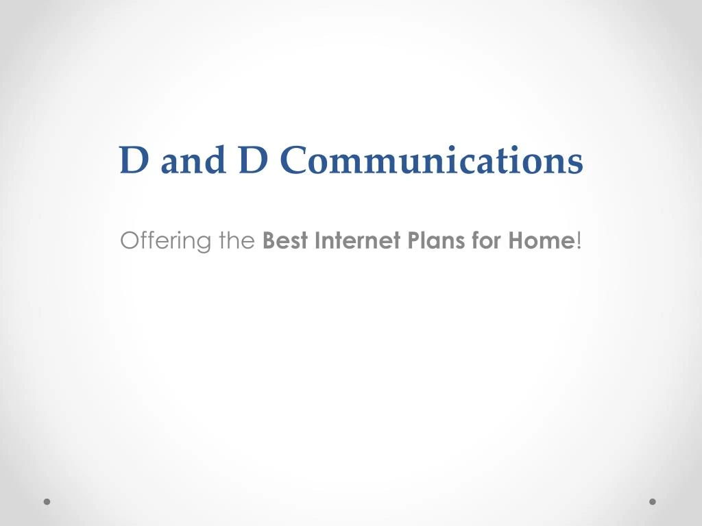 d and d communications