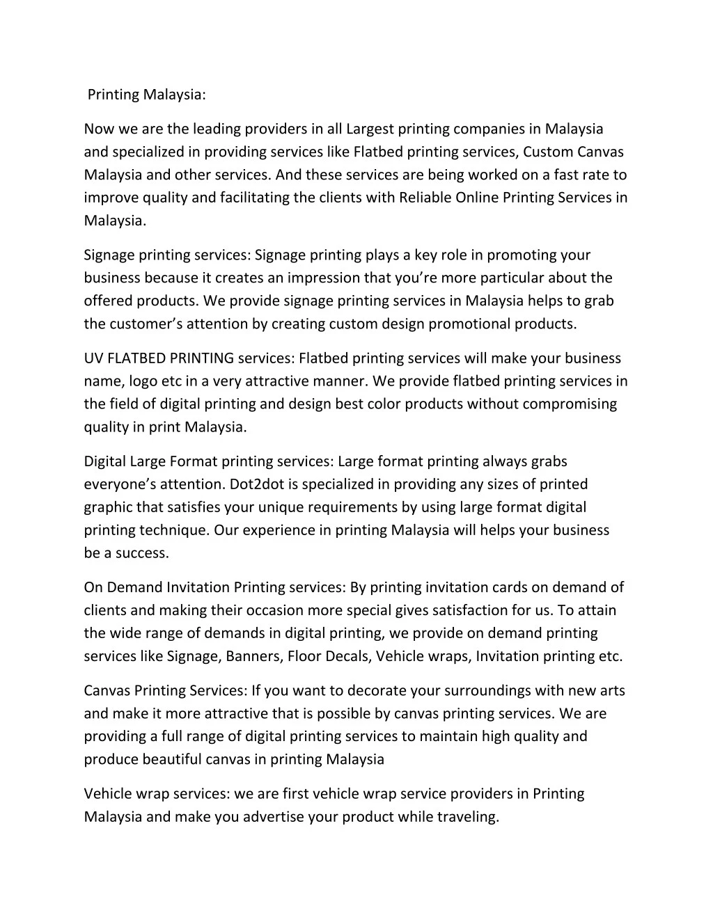 printing malaysia