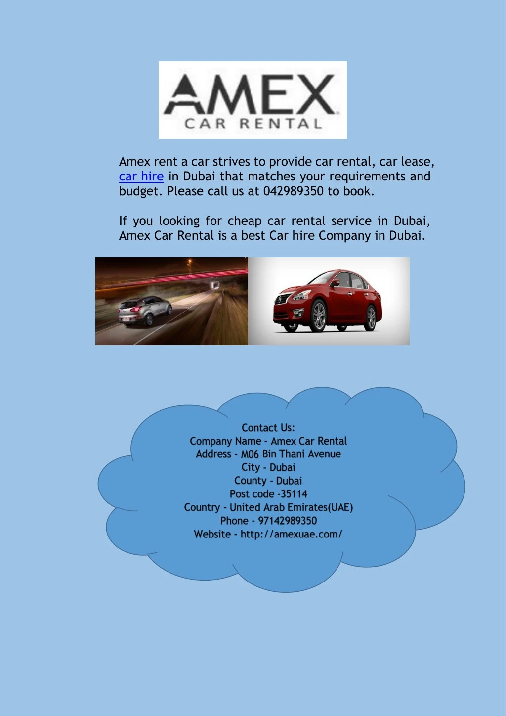 amex rent a car strives to provide car rental
