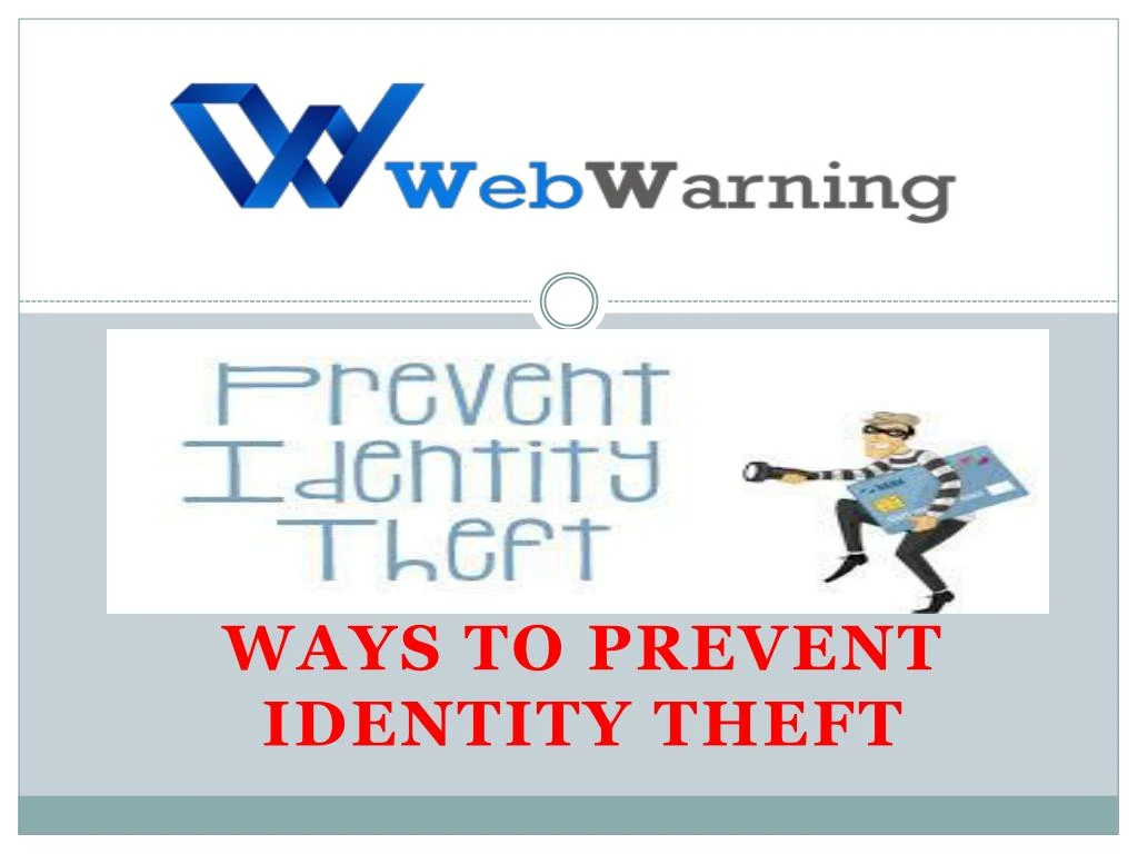 ways to prevent identity theft