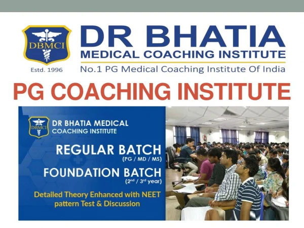 Leading Pg Medical Coaching Institute