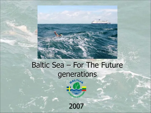 Baltic Sea For The Future generations