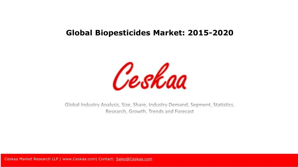 global biopesticides market 2015 2020