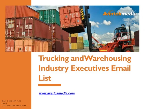 Trucking and Warehousing Industry Executives Email List