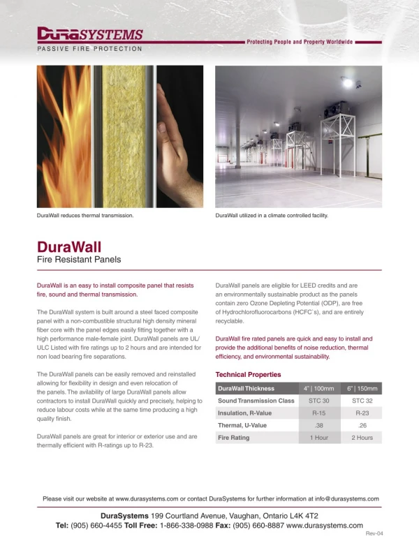 DuraSystem offers thermal panels for walls