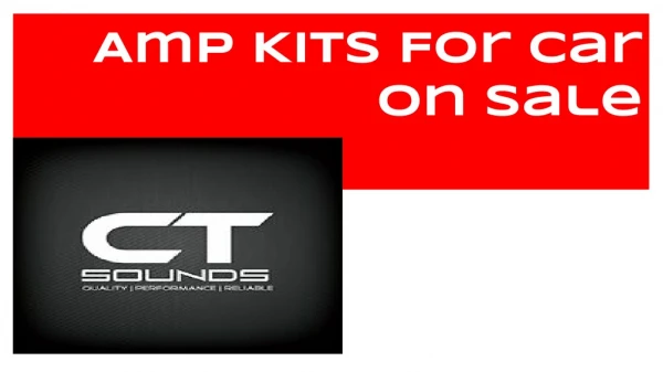 Amp Kits For Car on Sale