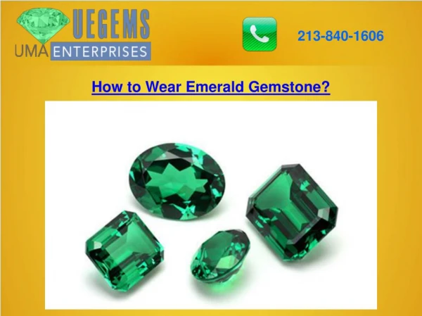 How to Wear Emerald Gemstone?