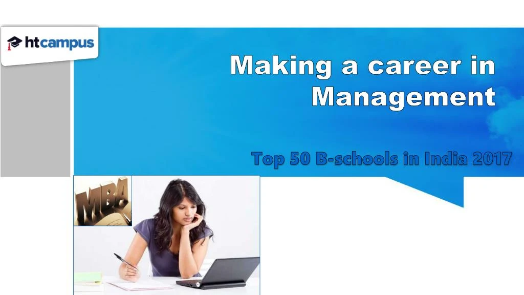 making a career in management