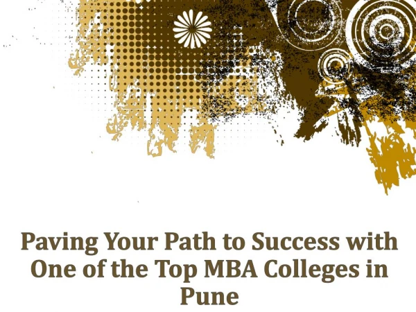 Reach to Success with One of the Top MBA Colleges in Pune