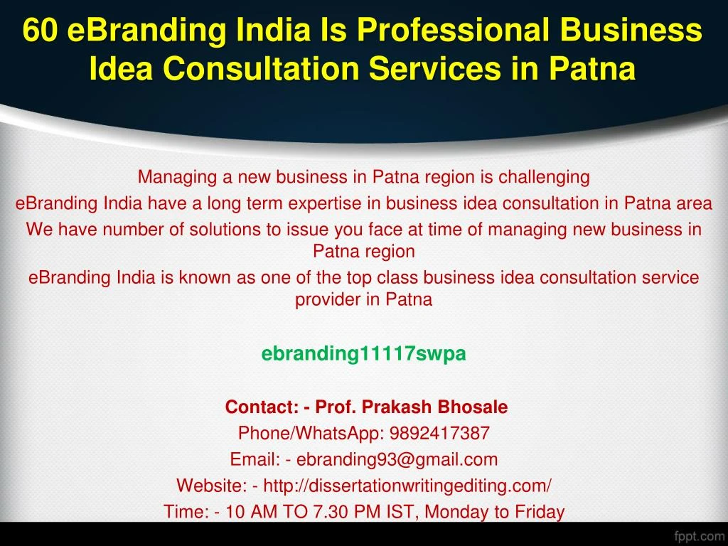 60 ebranding india is professional business idea consultation services in patna