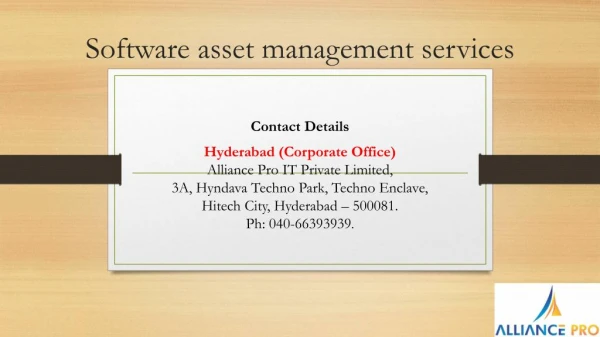 Software asset management service & Licensing services