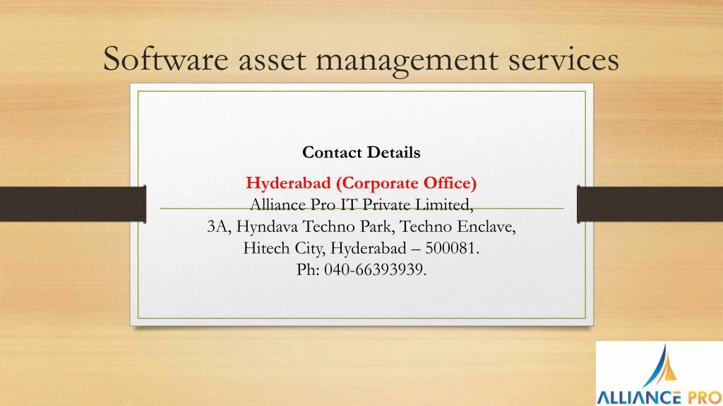 software asset management services