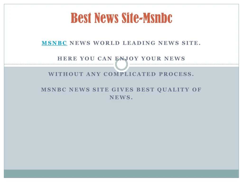 best news site msnbc