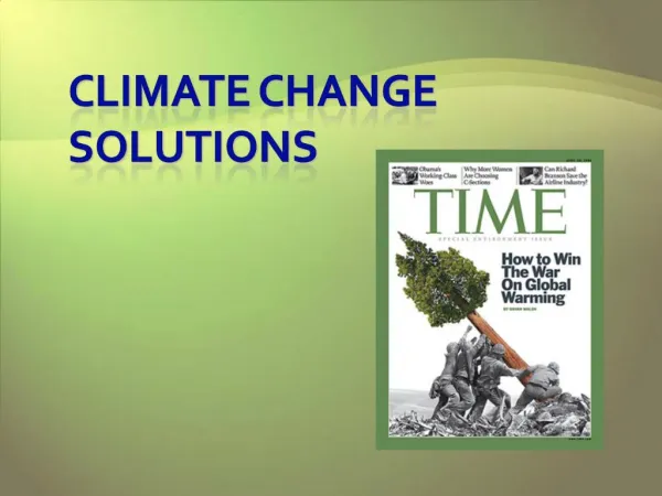 Climate Change solutions