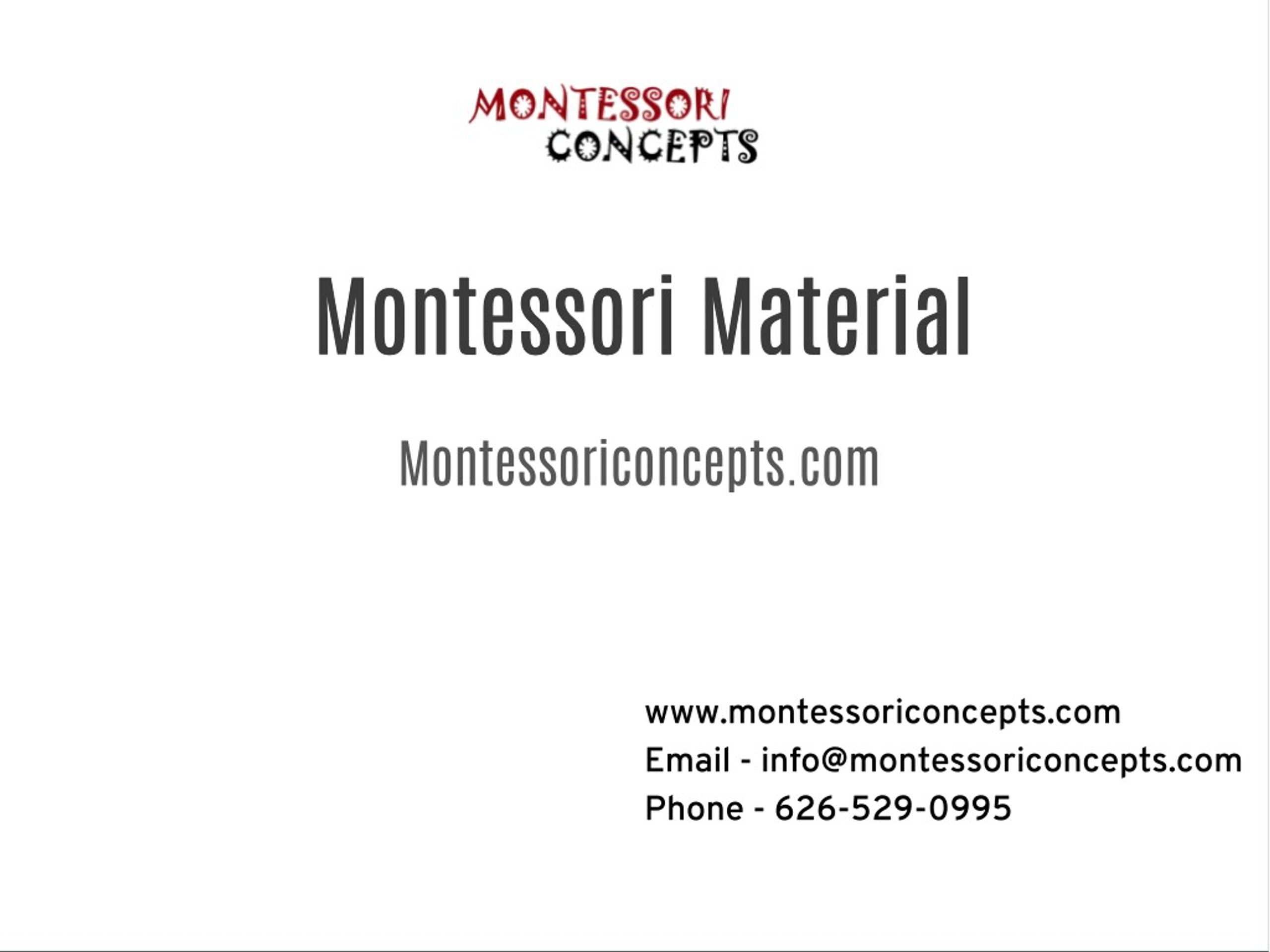 PPT - Montessori Material PowerPoint Presentation, free download - ID ...