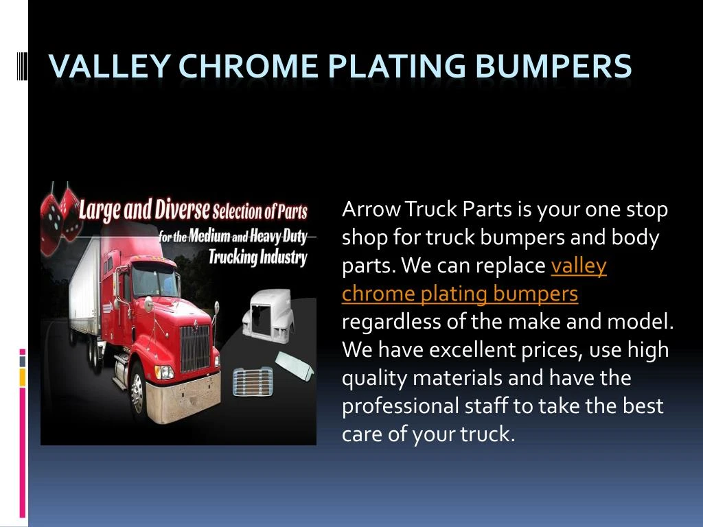 valley chrome plating bumpers