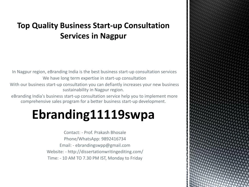top quality business start up consultation services in nagpur