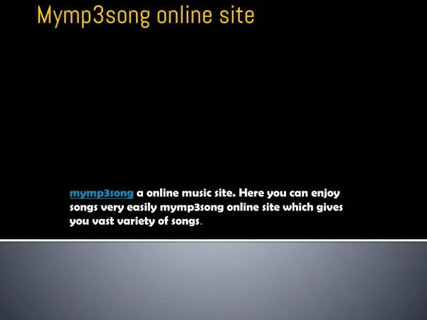 Mymp3song online site