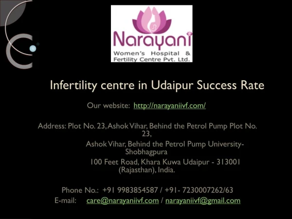 Infertility centre in udaipur success rate